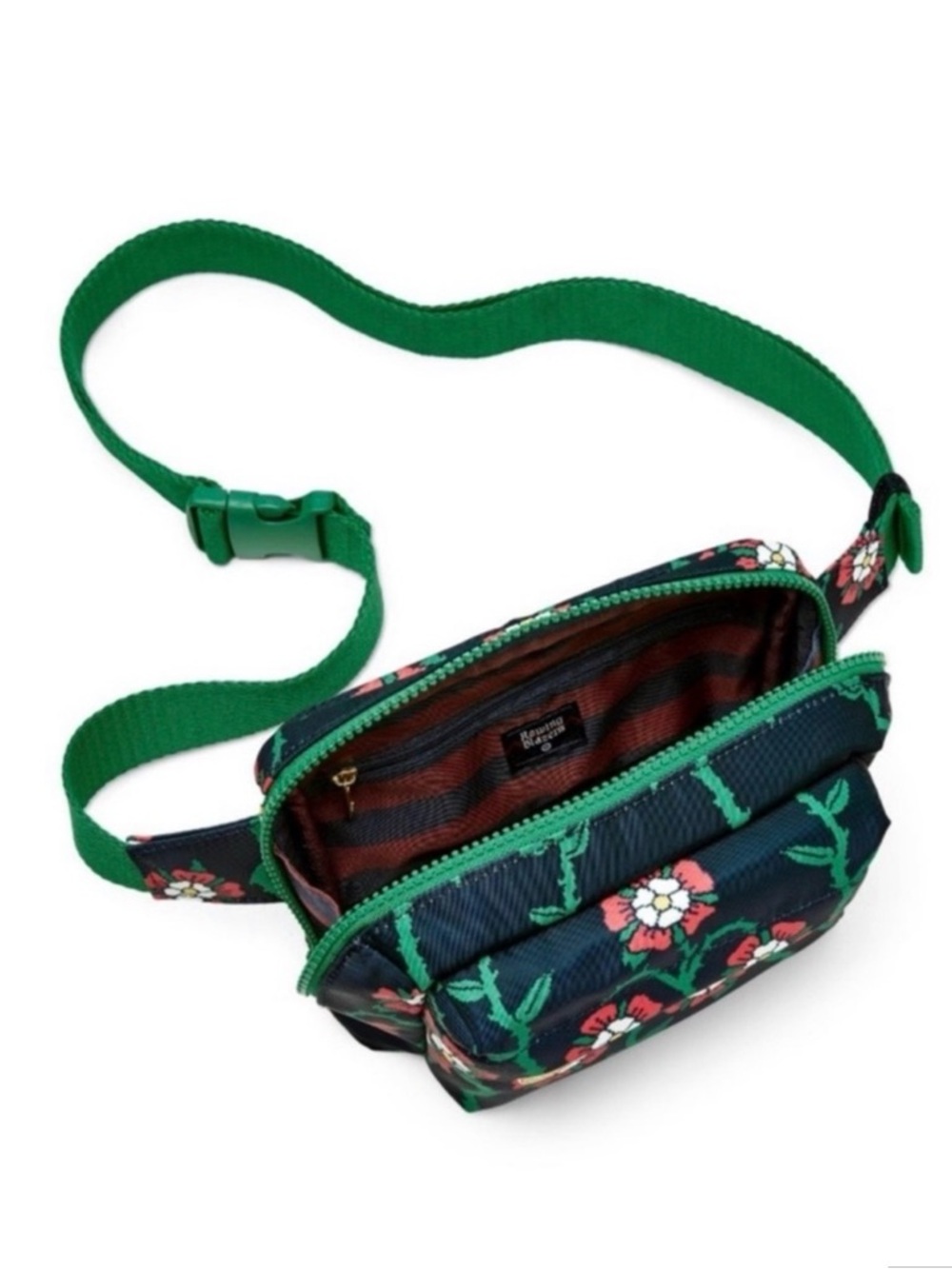Rowing Blazers Floral Navy and Green Crossbody Belt Bag